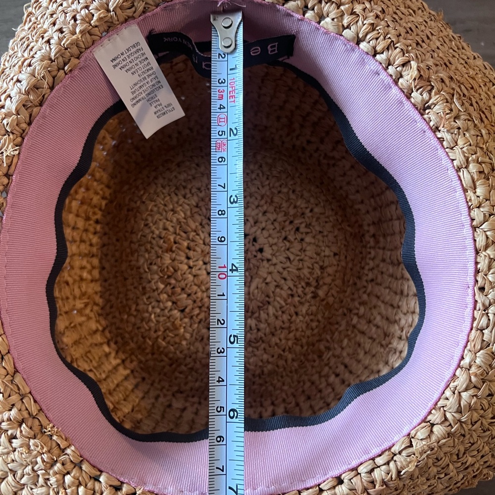 Betmar Tan Straw Hat with Pink Band - Picture 13 of 13